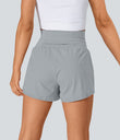 SoftlyZero™ Airy Super High Waisted 2-in-1 Cool Touch Yoga Shorts with Pockets - Quarry
