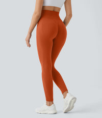OneForm Seamless Flow High Waisted Ruched Plain Leggings - Potter's Clay