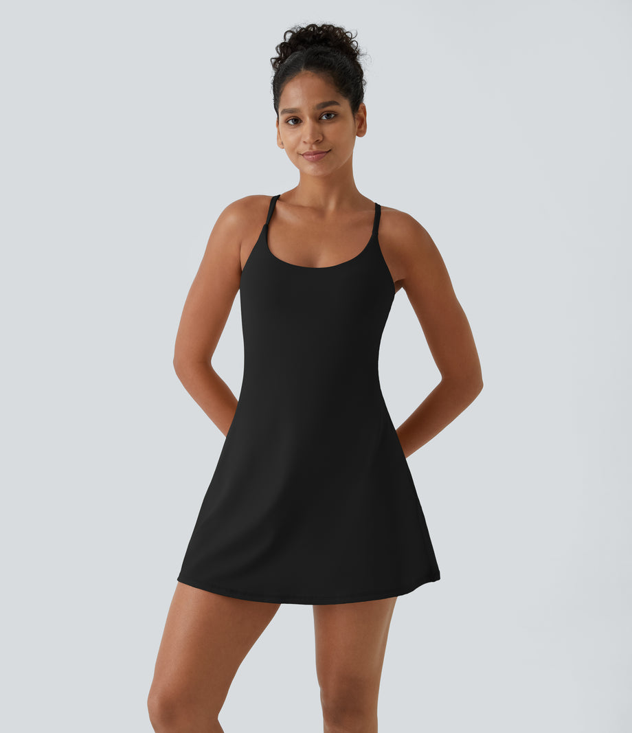 SoftlyZero™ Plush Backless Active Dress-Easy Peezy Edition - Black