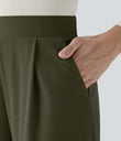 Halara Flex™ High Waisted Body Sculpt Waist-Slimming Pocket Wide Leg Micro Waffle Work Pants - Lone Pine Green