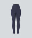 OneForm Seamless Flow High Waisted Ruched 7/8 Yoga Leggings - Peacoat