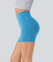 Halara UltraSculpt™ High Waisted Scrunch Butt Lifting Tummy Control Pocket Shaping Workout Biker Shorts 5'' - Swim Cap