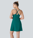 SoftlyZero™ Plush Backless Active Dress-Longer Length-Easy Peezy Edition - Quetzal Green