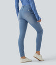 Halara Flex™ High Waisted Casual Skinny Jeans with Pockets - Powder Blue Denim