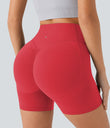 Halara UltraSculpt™ High Waisted Scrunch Butt Lifting Tummy Control Pocket Shaping Workout Biker Shorts 5'' - Bittersweet