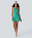 SoftlyZero™ Airy U Neck 2-in-1 Pocket Mini Cool Touch Dance Active Dress-Easy Peezy - Waterfall