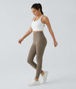 Halara UltraSculpt™ High Waisted Tummy Control Pocket Shaping Training Leggings - Dawn Brown