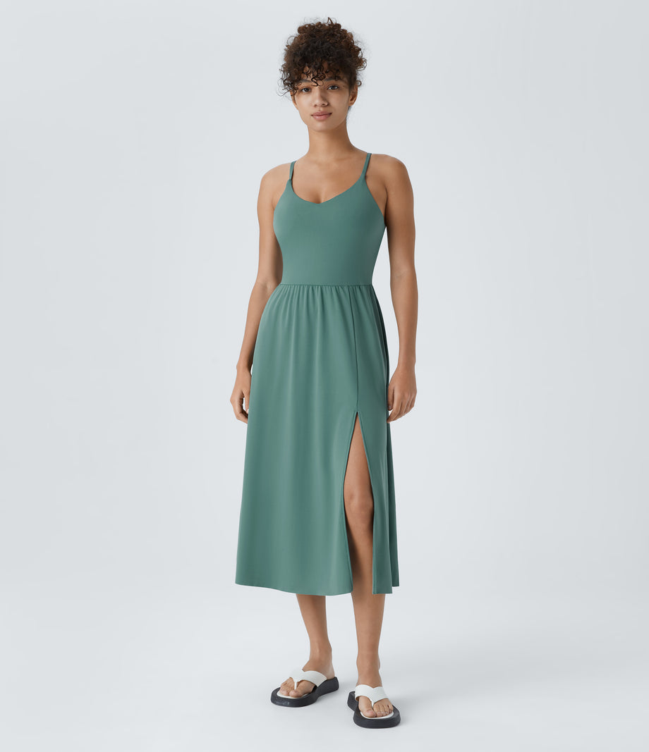 Everyday Midi Chill Dress-La Land - Blue Spruce