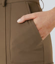 DayStretch High Waisted Zipper Pockets Solid Skinny Cargo Pants - Sepia