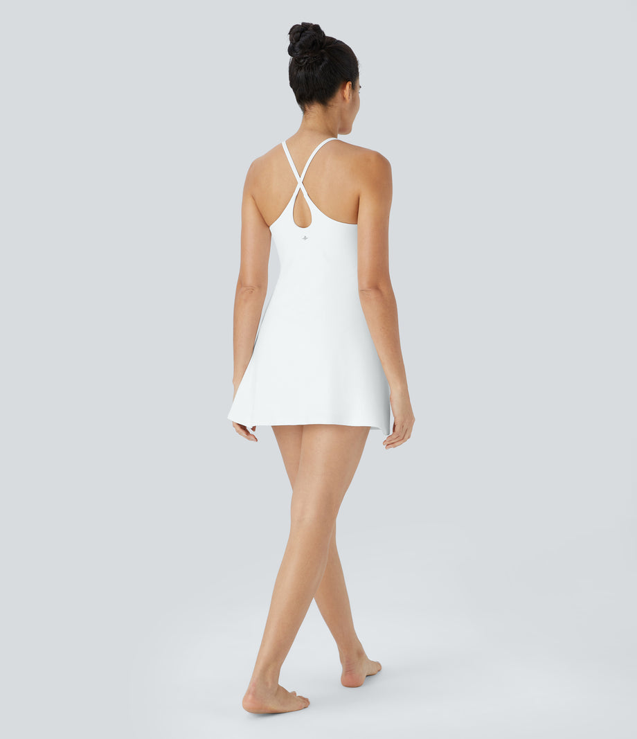 SoftlyZero™ Plush Backless Active Dress-Easy Peezy Edition - White