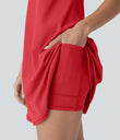 SoftlyZero™ Plush Molded Cups Low Support Dance Active Dress-Easy Peezy Edition A-D Cups - Mars Red