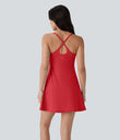 SoftlyZero™ Plush Molded Cups Low Support Dance Active Dress-Easy Peezy Edition A-D Cups - Mars Red