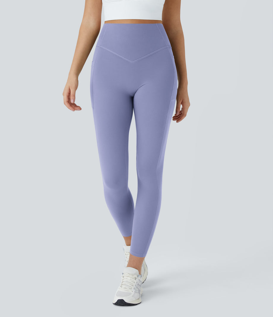 Halara UltraSculpt™ High Waisted Scrunch Butt Lifting Tummy Control Pocket Shaping Training Leggings - Baby Lavender