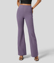 Halara Flex™ High Waisted Back Side Pocket Slight Flare Work Pants - Montana Grape