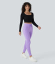 SoftlyZero™ Plush High Waisted Drawstring Pocket Plain Full Length Joggers - Paisley Purple