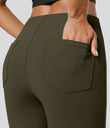 Halara Flex™ High Waisted Back Side Pocket Slight Flare Work Pants - Forest Night
