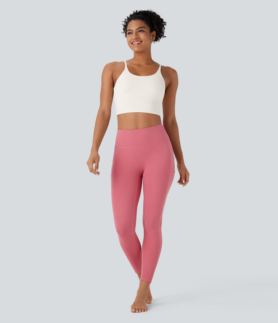 Basic Padded Workout Cropped Low Support Tank Top A-D Cups - Sugar Swizzle