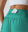 SoftlyZero™ Airy Super High Waisted 2-in-1 Cool Touch Yoga Shorts with Pockets - Waterfall
