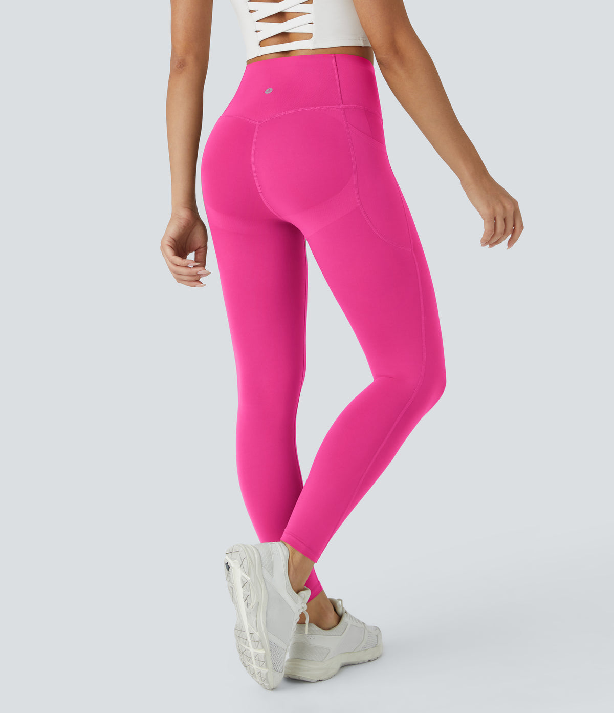 Halara UltraSculpt™ High Waisted Butt Lifting Tummy Control Pocket Shaping Workout Leggings - Pink Power