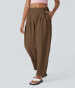 Mid Rise Pocket Barrel Leg Baggy Work Pants - Partridge