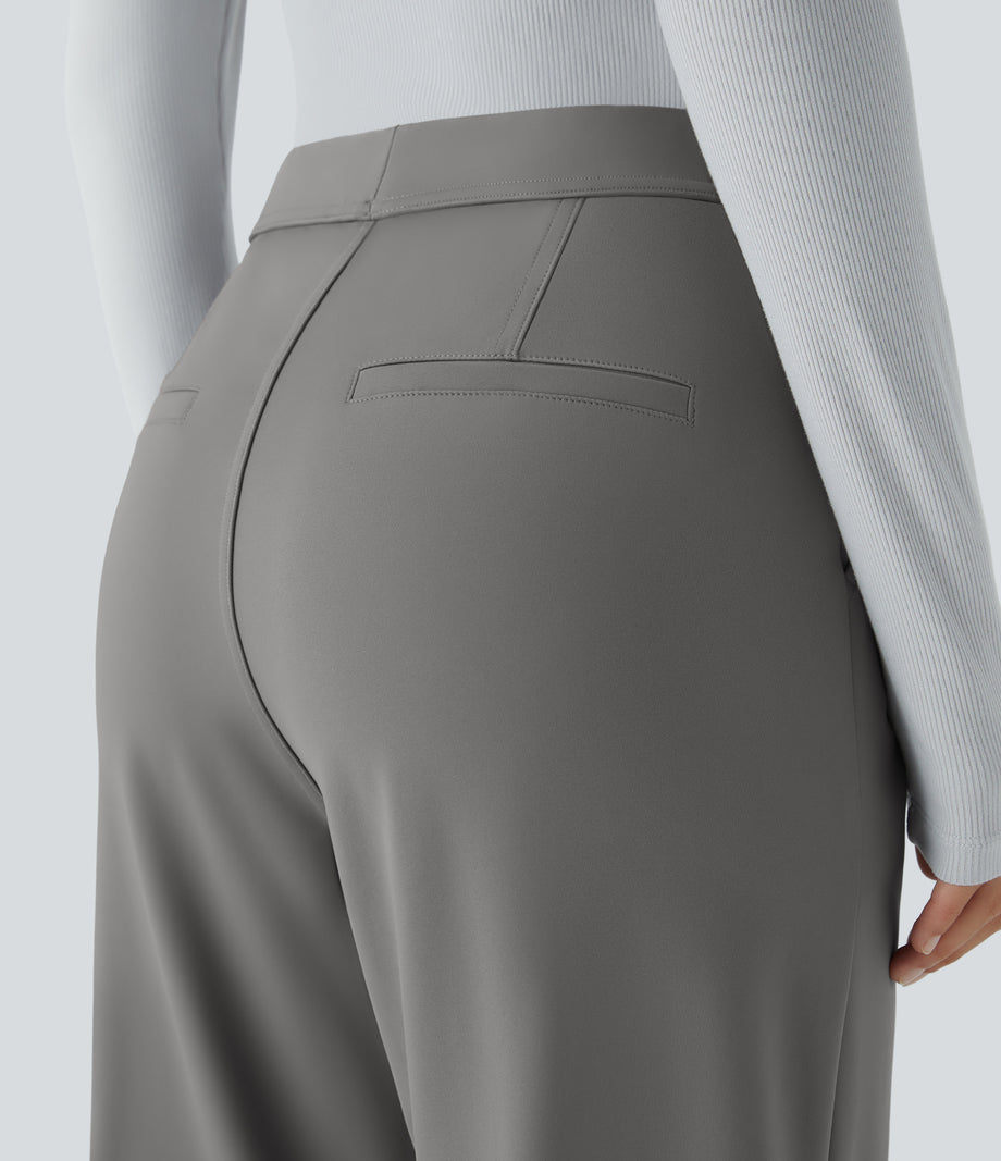 Halara Flex™ DayStretch High Waisted Pocket Work Flare Pants - Silent Storm