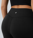 DayStretch High Waisted Crossover Flare Yoga Leggings - Black