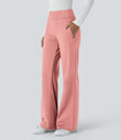 Halara Flex™ DayStretch Mid Rise Side Zipper Pocket Work Flare Pants - Candy Pink