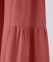 Breezeful™ High Waisted Shirred Tie Front & Back Wide Leg Flowy Quick Dry Casual Pants - Flame Red