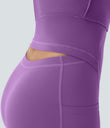 SoftlyZero™ Airy Backless Twisted Flare Low Support Dance Active Dress-Longer Length-Easy Peezy Edition A-D Cups - Dewberry