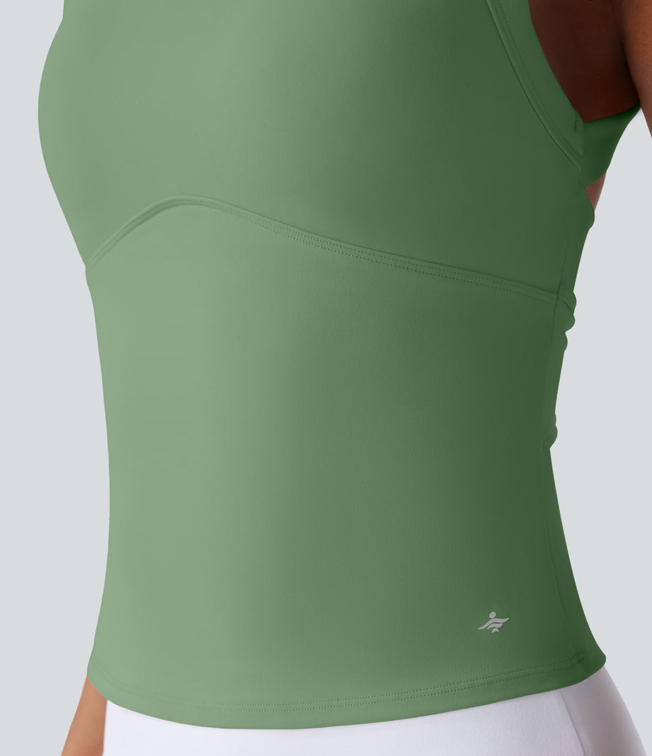 SoftlyZero™ Plush Cut Out Yoga Tank Top A-D Cups - Kashmir