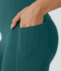 Halara UltraSculpt™ High Waisted Butt Lifting Tummy Control Pocket Shaping Workout Leggings - June Bug