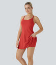 SoftlyZero™ Plush Backless Active Dress - Poinsettia