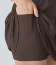 SoftlyZero™ Plush Backless Active Dress-Longer Length-Easy Peezy Edition - Chocolate Martini
