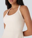 SoftlyZero™ Airy Backless Twisted Cool Touch Dance Active Dress-Easy Peezy Edition - Egret
