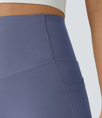 Halara UltraSculpt™ High Waisted Butt Lifting Tummy Control Pocket Shaping Workout Leggings - Silent Blue