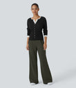 Halara Flex™ DayStretch High Waisted Pocket Work Flare Pants - Forest Night