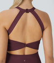 SoftlyZero™ Airy Backless Twisted Cool Touch Dance Active Dress-Easy Peezy Edition - Fig