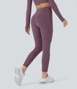 SoftlyZero™ Plush Thermal High Waisted Tummy Control Pocket Workout Leggings - Prune Purple