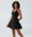 Flare Mini Dance Active Dress-Longer Length - Black