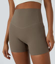 Halara UltraSculpt™ High Waisted Tummy Control Side Pocket Shaping Training Biker Shorts 5'' - Dawn Brown