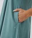 Breezeful™ Backless Racerback Side Pocket High Low Flowy Midi Quick Dry Casual Dress - Stone Blue