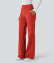 Halara Flex™ DayStretch Mid Rise Side Zipper Pocket Work Flare Pants - Valiant Poppy