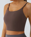 Basic Padded Workout Cropped Low Support Tank Top A-D Cups - Bracken