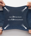 Halara Flex™ High Waisted Pockets Rolled Hem Washed Denim Casual Bermuda Shorts - Paint Blue Denim
