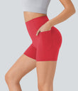 Halara UltraSculpt™ High Waisted Scrunch Butt Lifting Tummy Control Pocket Shaping Workout Biker Shorts 5'' - Bittersweet