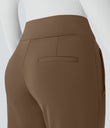 Halara Flex™ DayStretch Mid Rise Side Zipper Pocket Work Flare Pants - Sepia