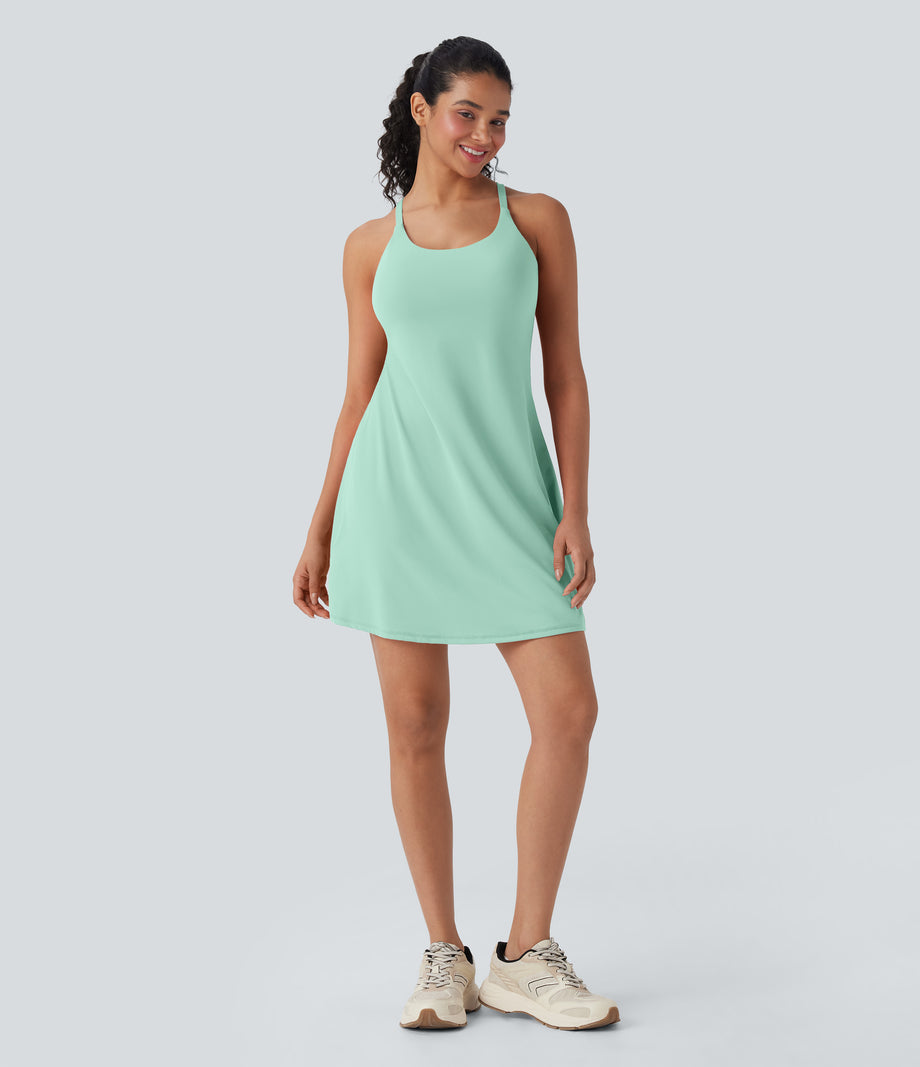 SoftlyZero™ Plush Active Dress-Longer Length-Easy Peezy Edition DD-F Cups - Honeydew