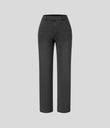 Halara Flex™ High Waisted Pockets Straight Leg Washed Casual Jeans - Deep Ink Black Denim