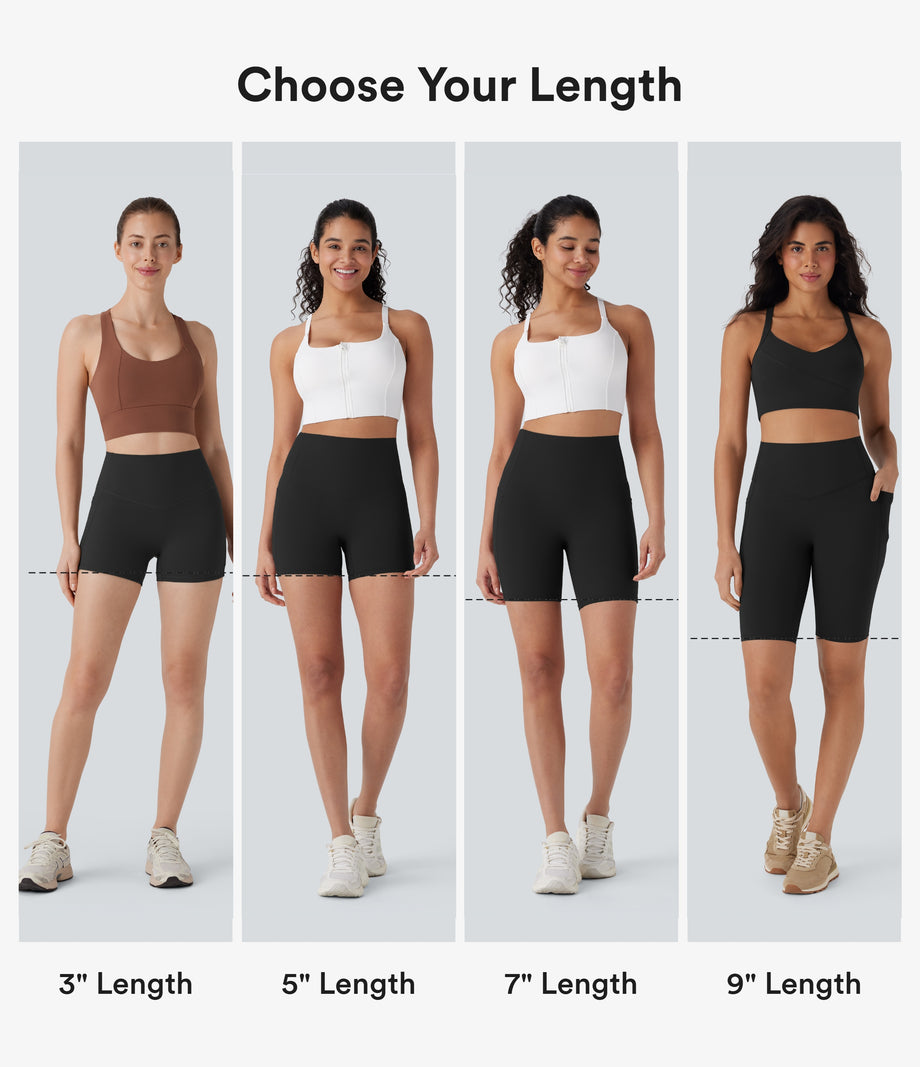 Halara UltraSculpt™ High Waisted Tummy Control Pocket Shaping Training Biker Shorts 7'' - Carbon