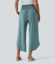 Breezeful™ High Waisted Crossover Quick Dry Resort Pants with Pockets - Stone Blue